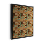 Brown tiles Framed Canvas Print Gallery Image 2