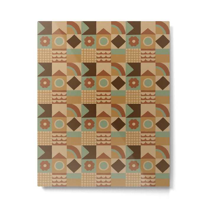 Brown tiles Metal Print Gallery Image 1