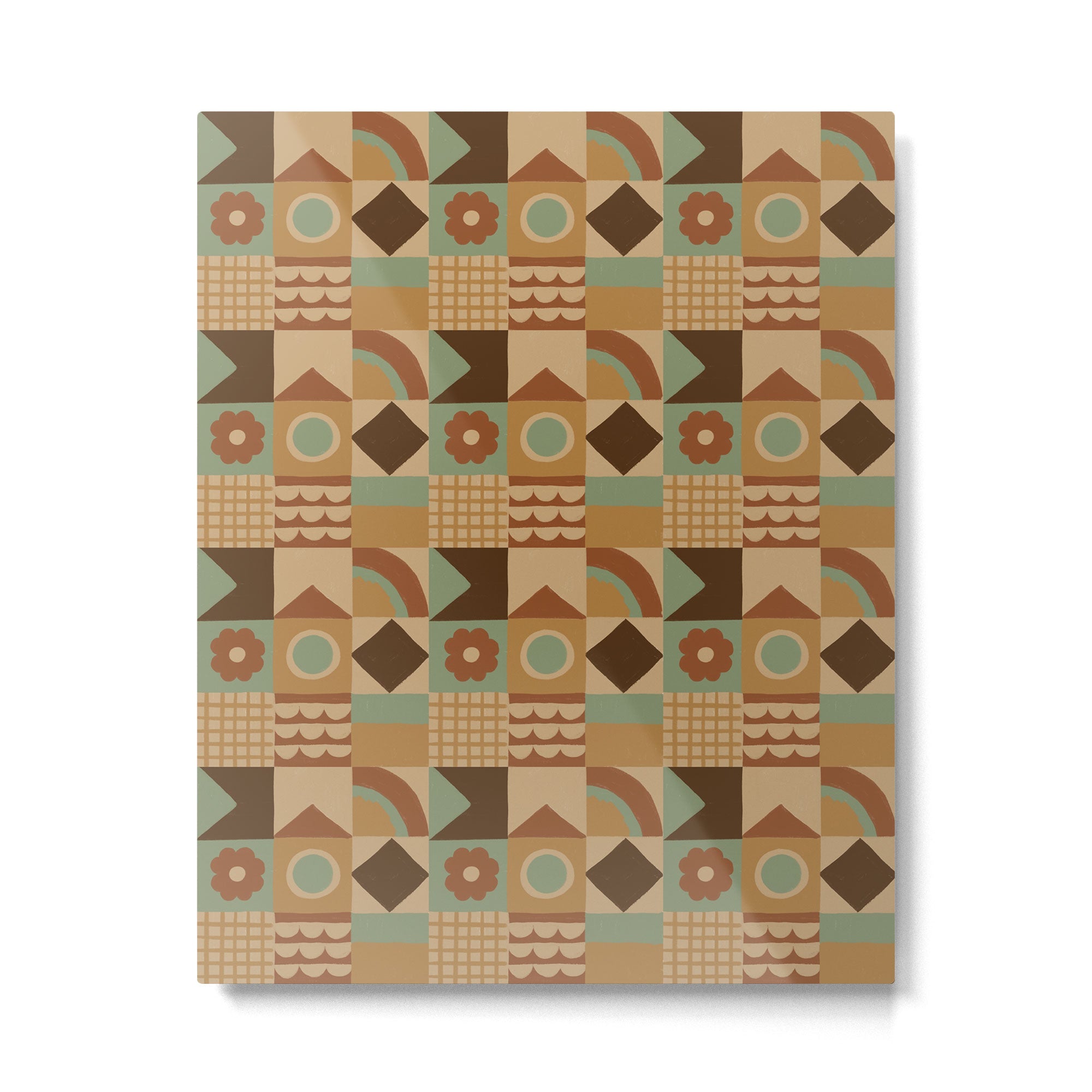 Brown tiles Metal Print Gallery Image 6