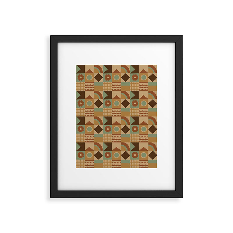 Brown tiles Framed Art Print Gallery Image 6
