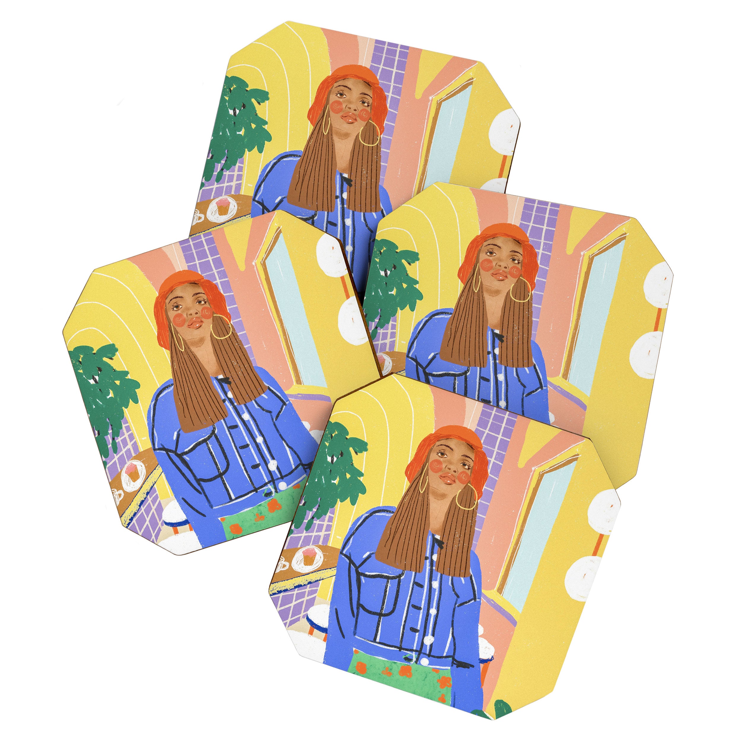 Cafe girl Coaster Gallery Image 1