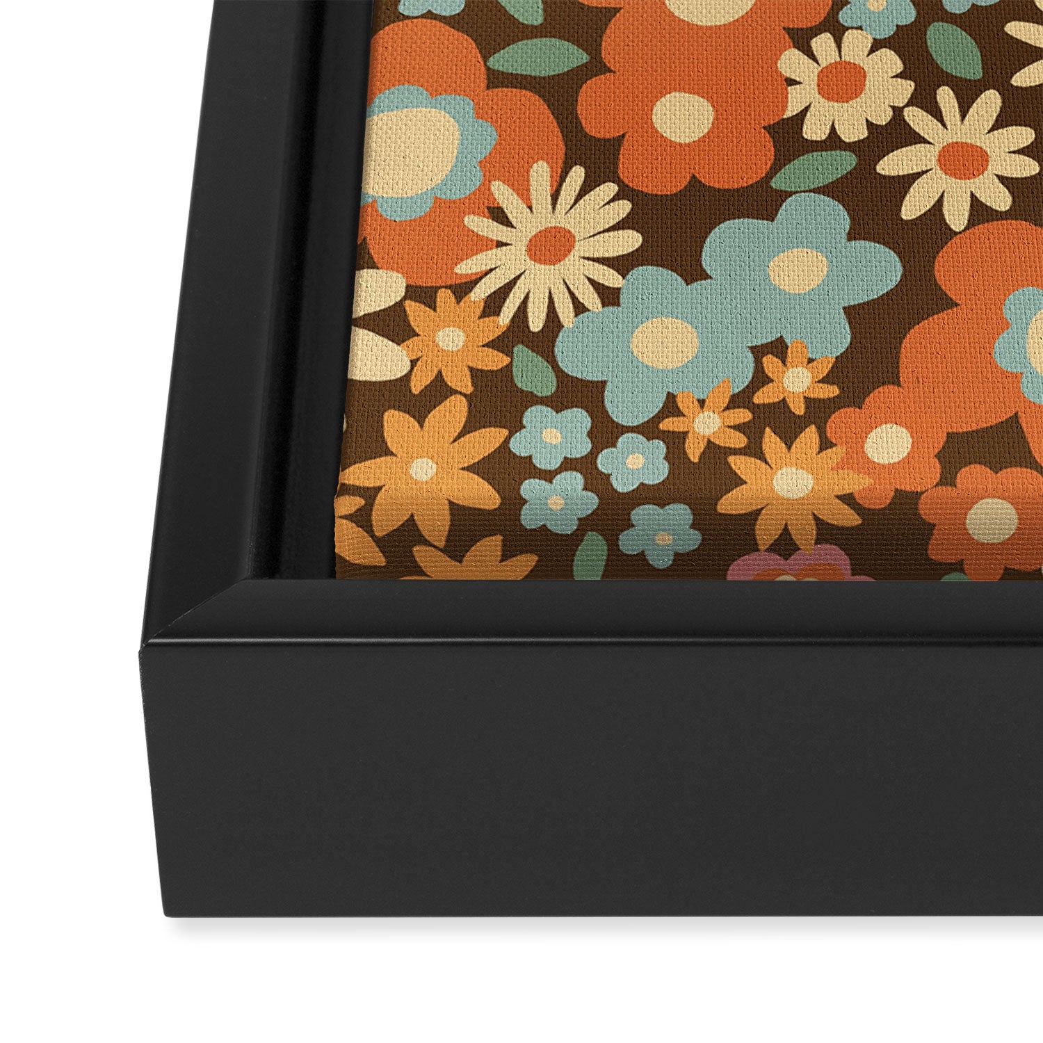 Calendulas and daisies Framed Canvas Print Gallery Image 3