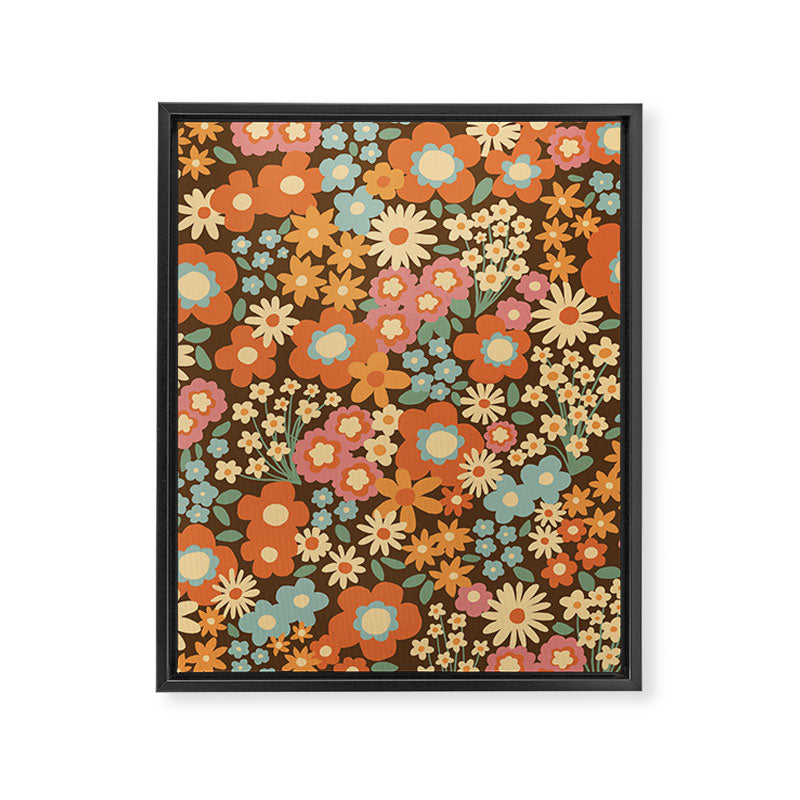 Calendulas and daisies Framed Canvas Print Gallery Image 8