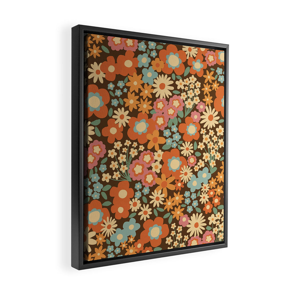 Calendulas and daisies Framed Canvas Print Gallery Image 2