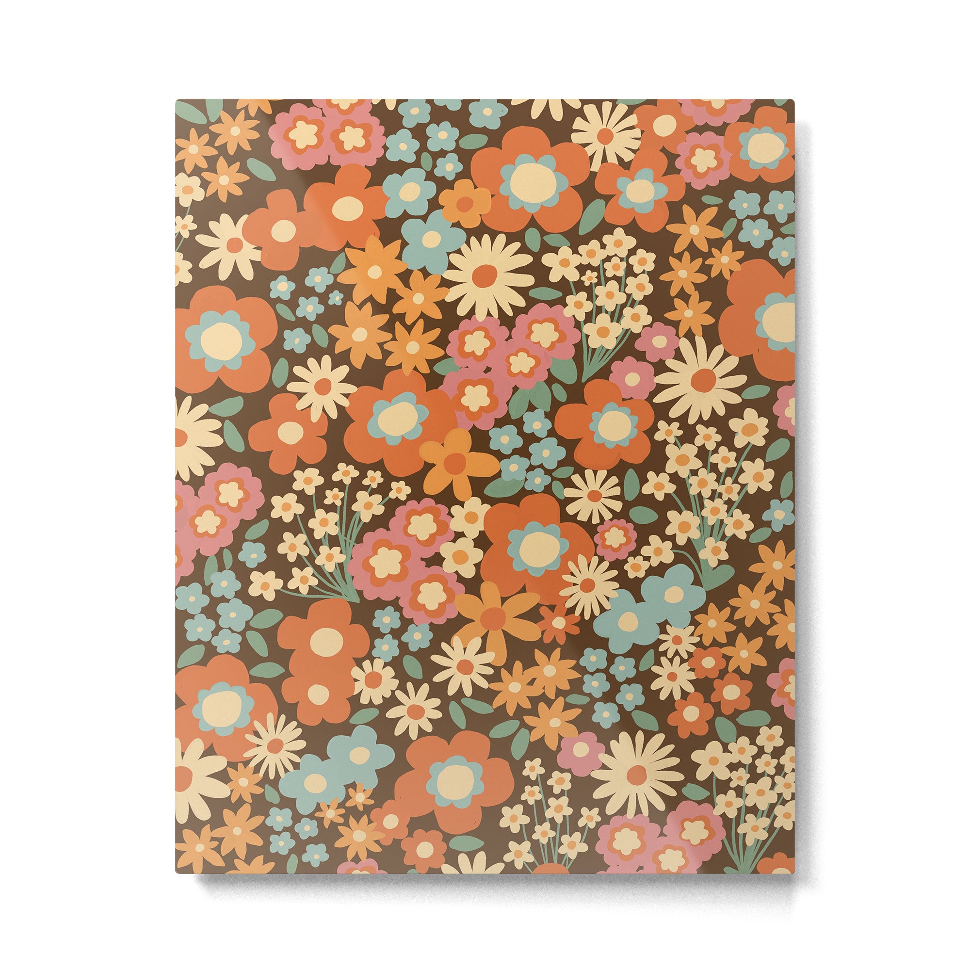 Calendulas and daisies Metal Print Gallery Image 6