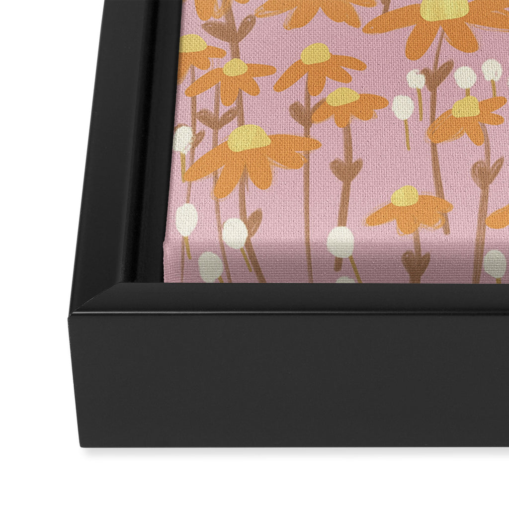 Chamomile Dream Pink Framed Canvas Print Gallery Image 3