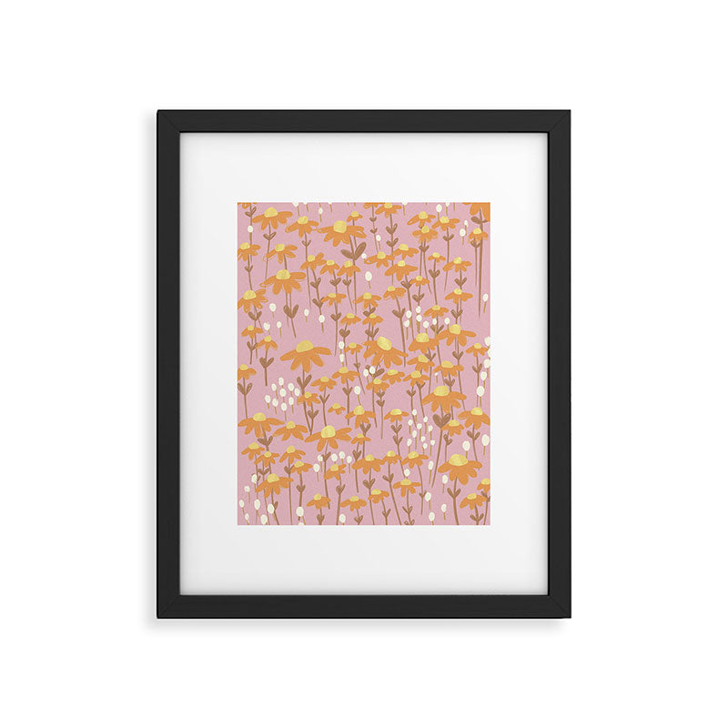 Chamomile Dream Pink Framed Art Print Gallery Image 6