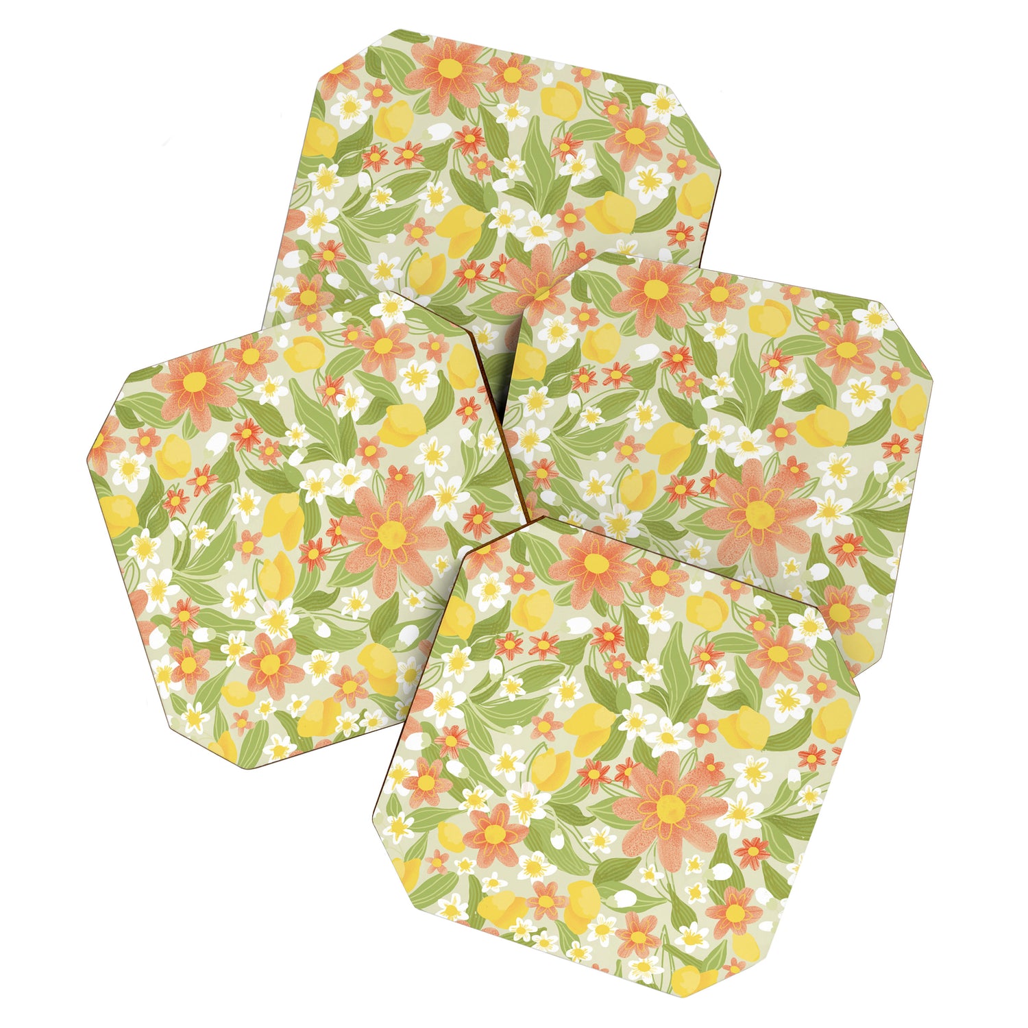 Christina Light Flower Pattern Coaster Gallery Image 1