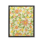 Christina Light Flower Pattern Framed Canvas Print Gallery Image 8