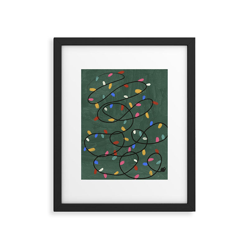 Christmas fairy lights Framed Art Print Gallery Image 4