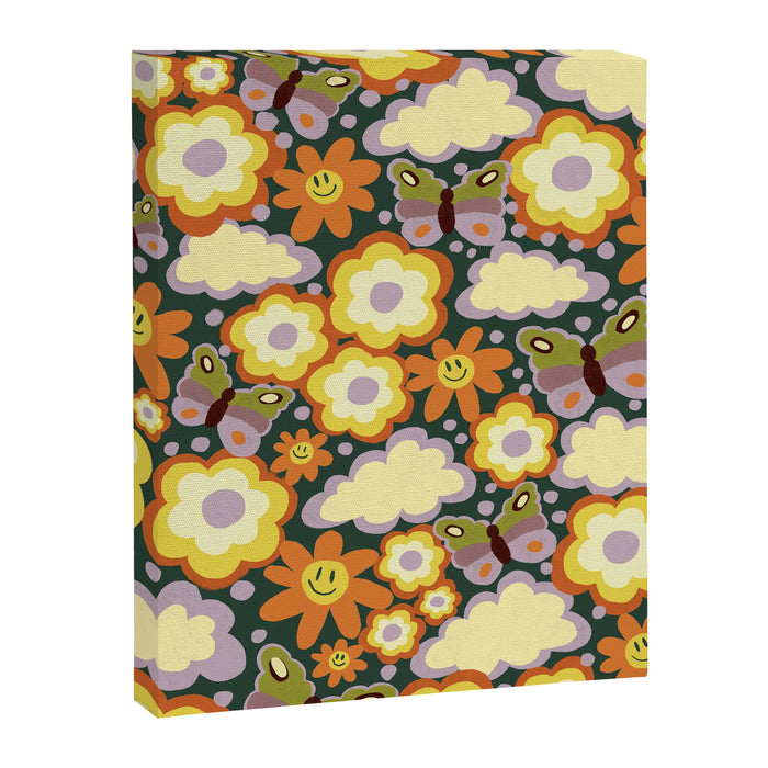 Clouds, smiles and flowers Canvas Print Gallery Image 1