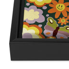 Clouds, smiles and flowers Framed Canvas Print Gallery Image 3