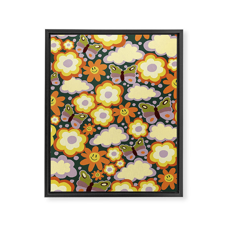 Clouds, smiles and flowers Framed Canvas Print Gallery Image 8