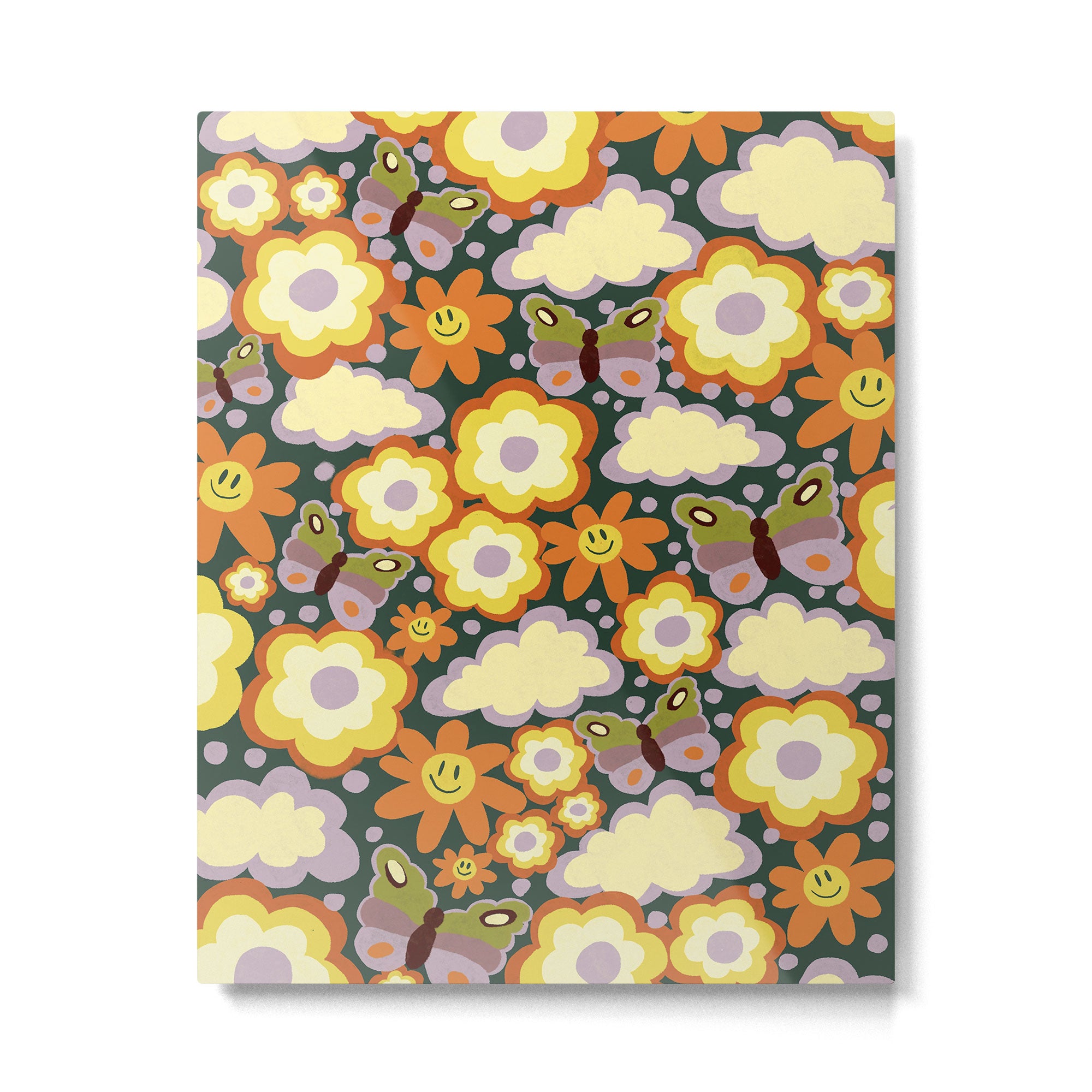 Clouds, smiles and flowers Metal Print Gallery Image 6