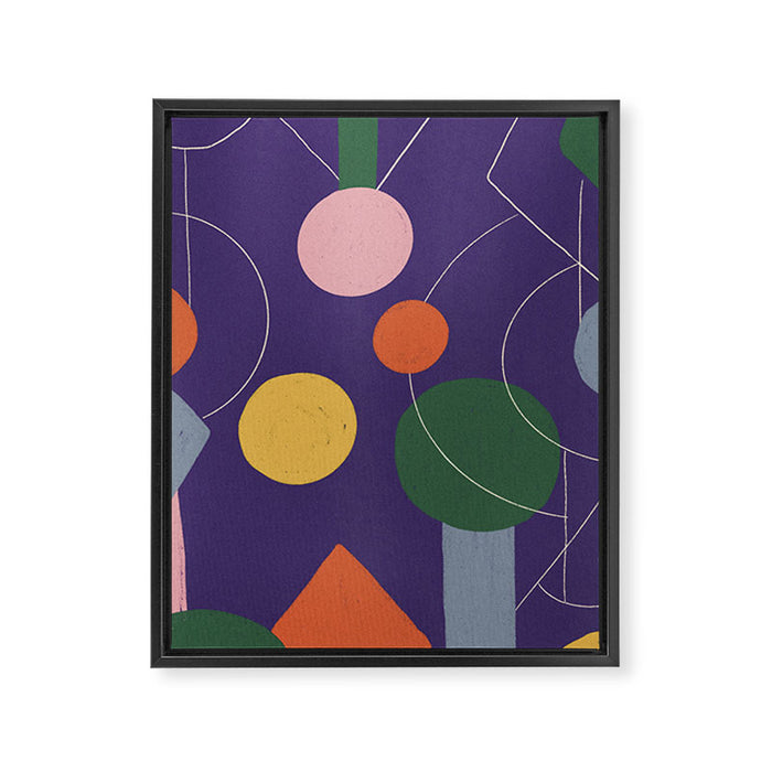 Colourful Figures Framed Canvas Print Gallery Image 1