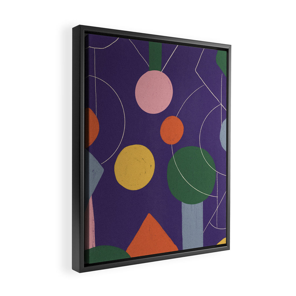 Colourful Figures Framed Canvas Print Gallery Image 2