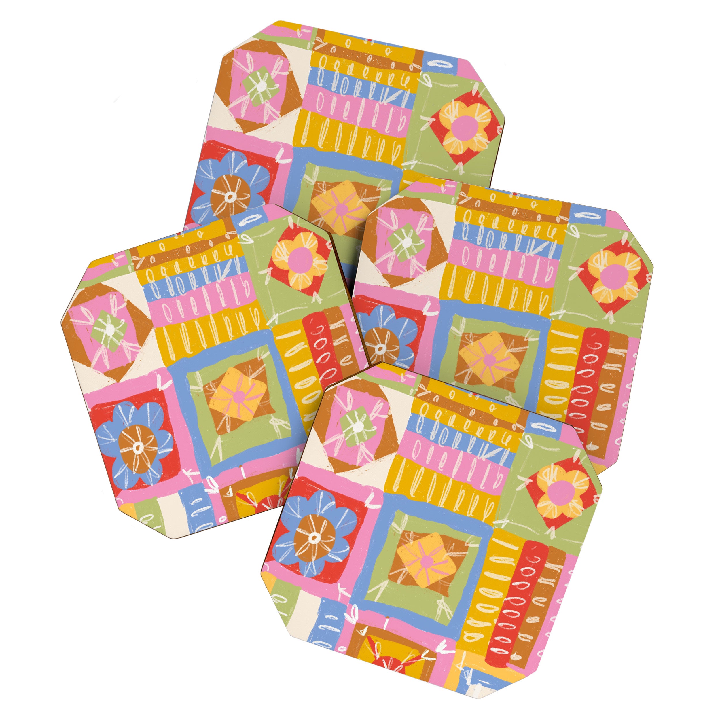 Crochet Patchwork Coaster Gallery Image 1