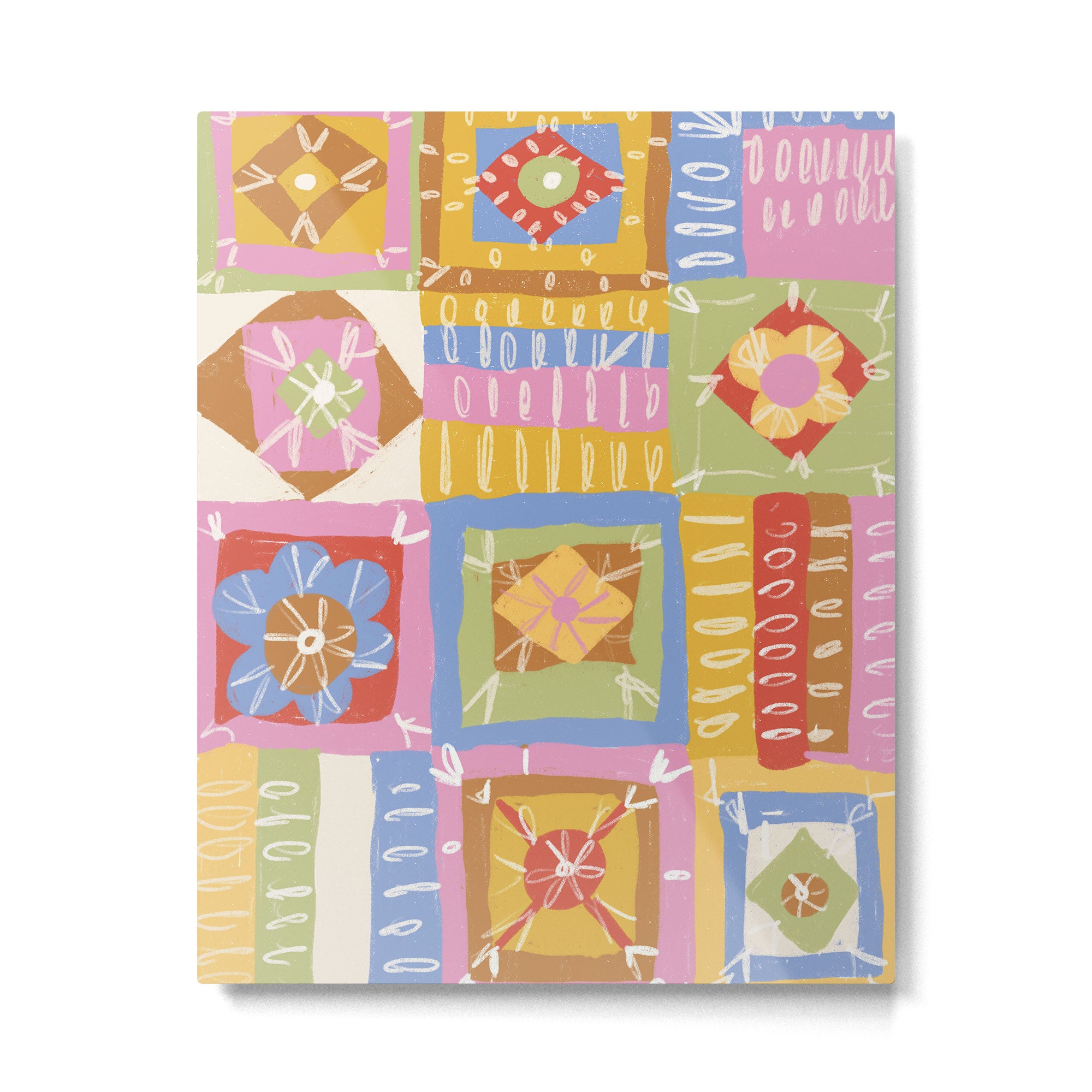 Crochet Patchwork Metal Print Gallery Image 6
