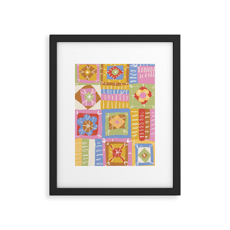 Crochet Patchwork Framed Art Print Gallery Image 6