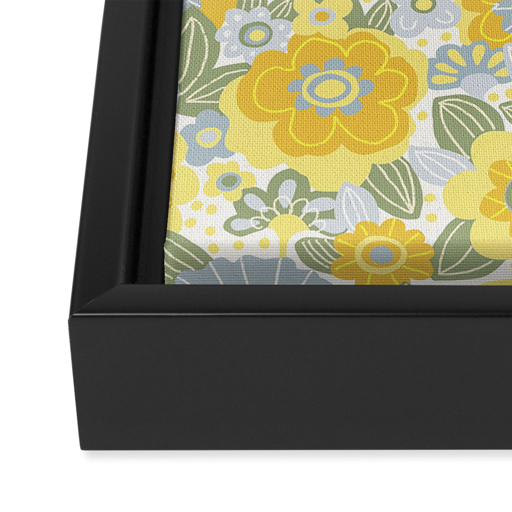 Dalia Yellow Framed Canvas Print Gallery Image 3