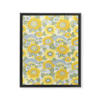 Dalia Yellow Framed Canvas Print Gallery Image 8