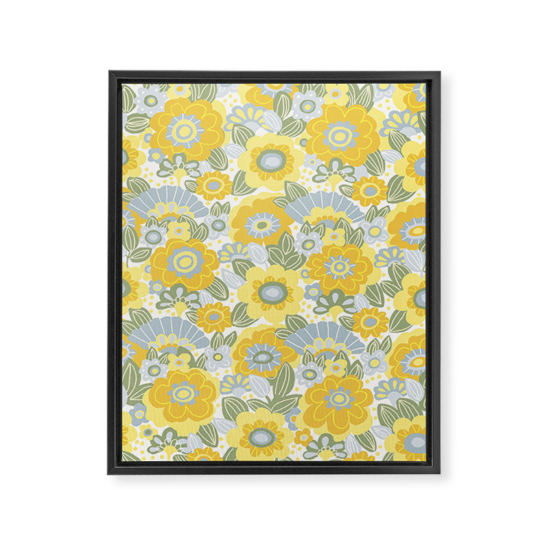 Dalia Yellow Framed Canvas Print Gallery Image 8