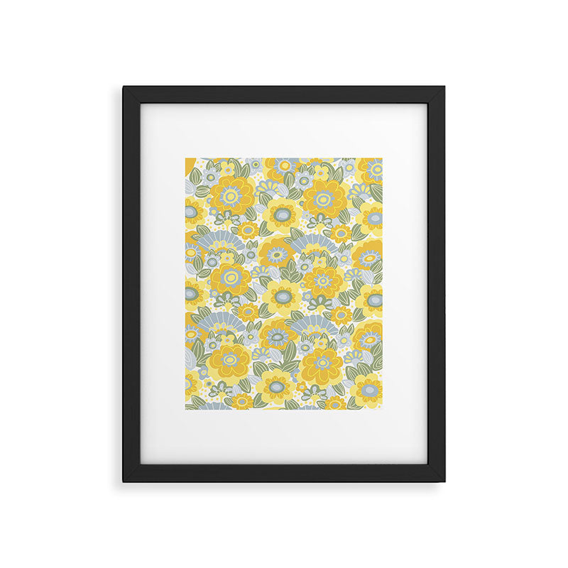 Dalia Yellow Framed Art Print Gallery Image 6