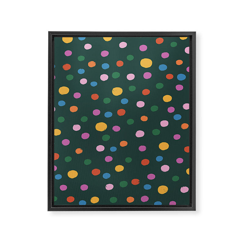 Dancing Balls on Green Framed Canvas Print Gallery Image 8