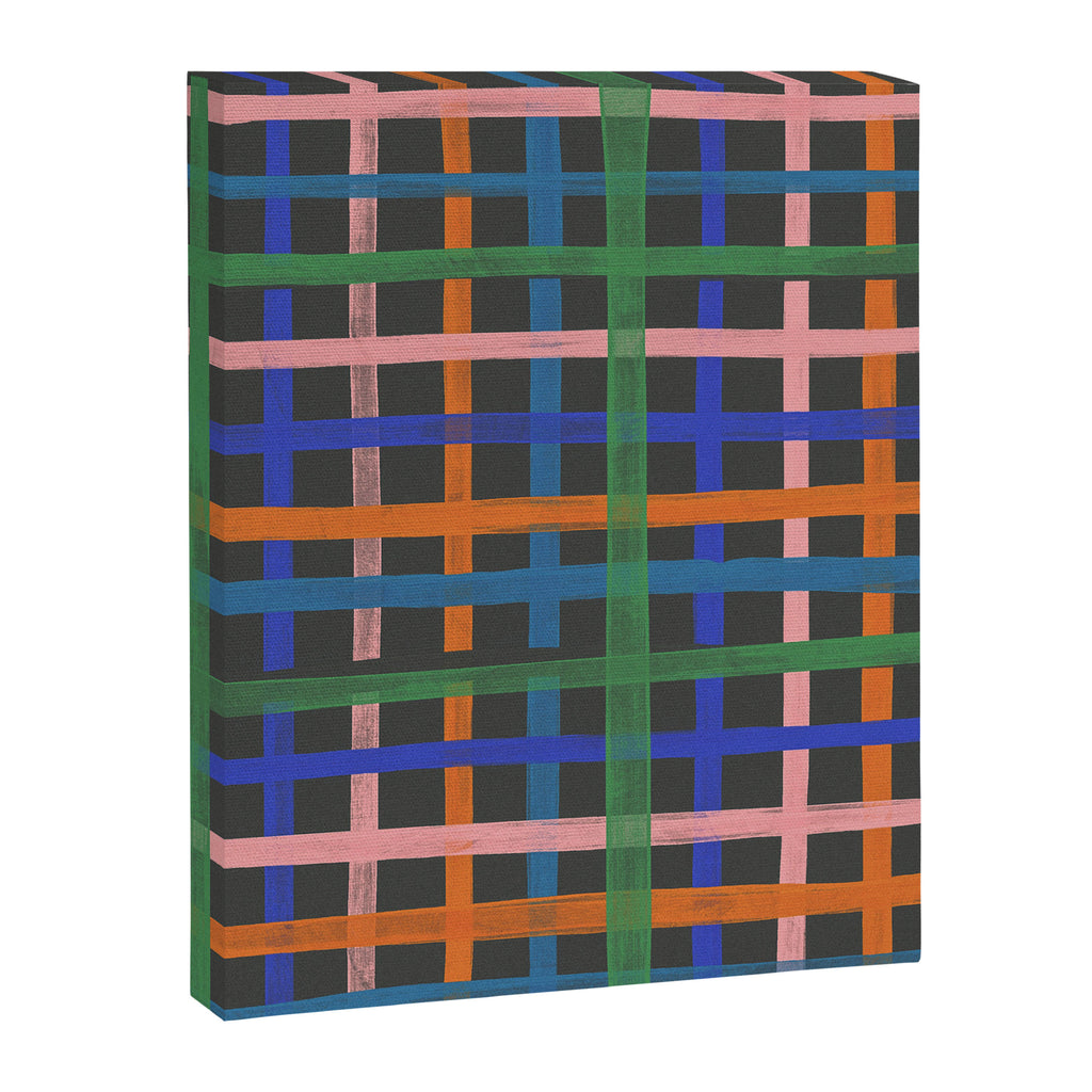 Dark plaid pattern Canvas Print Gallery Image 8