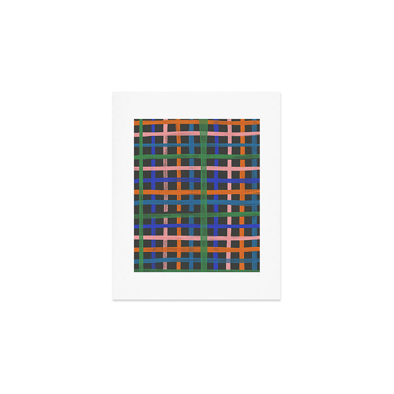 Dark plaid pattern Art Print Gallery Image 1