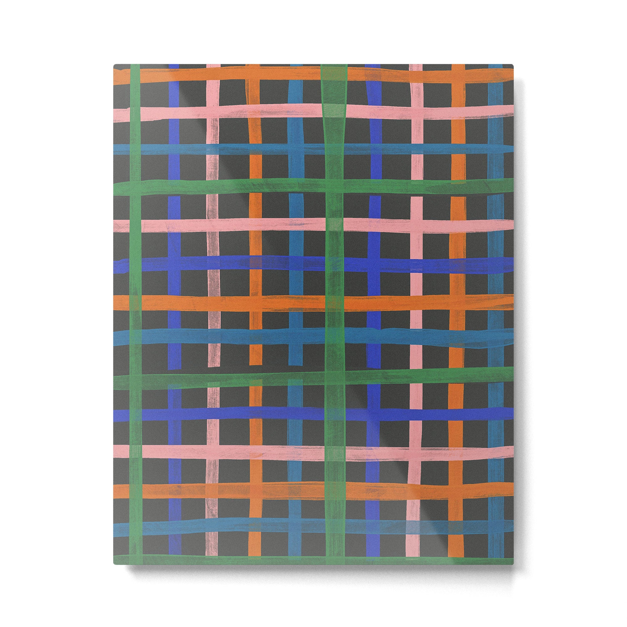 Dark plaid pattern Metal Print Gallery Image 6