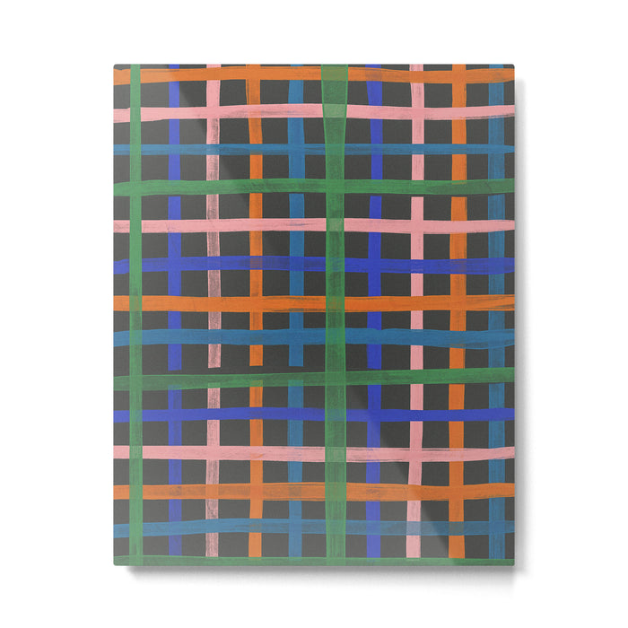 Dark plaid pattern Metal Print Gallery Image 1