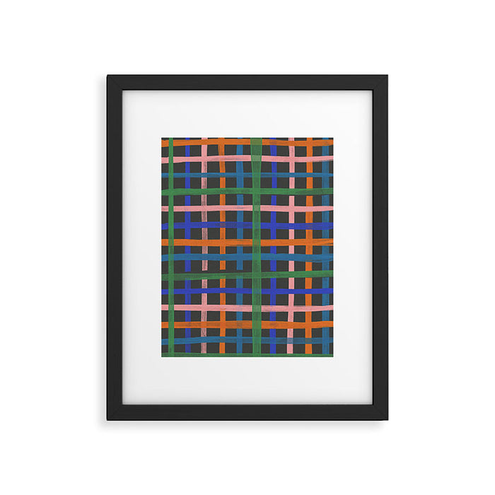 Dark plaid pattern Framed Art Print Gallery Image 1