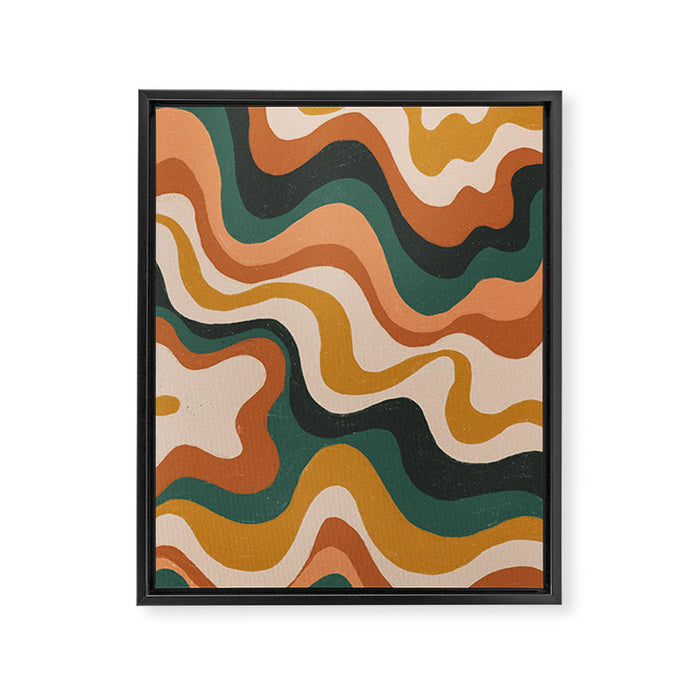 Earthy swirls Framed Canvas Print Gallery Image 1