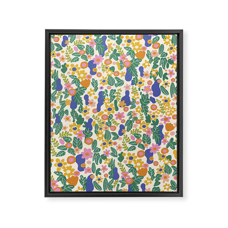 Evelyn floral pattern Framed Canvas Print Gallery Image 8
