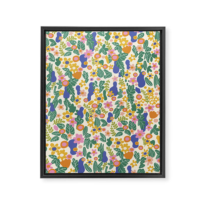 Evelyn floral pattern Framed Canvas Print Gallery Image 1