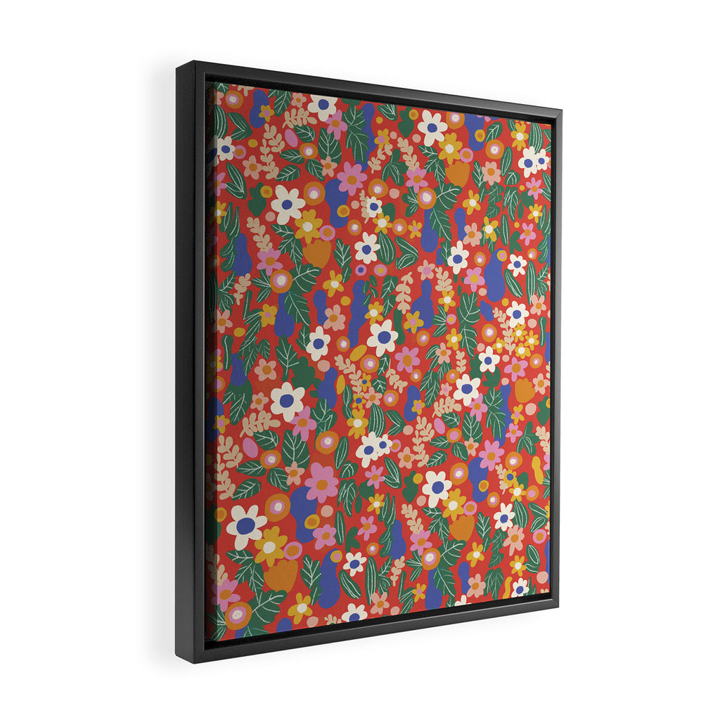 Evelyn red Framed Canvas Print Gallery Image 2