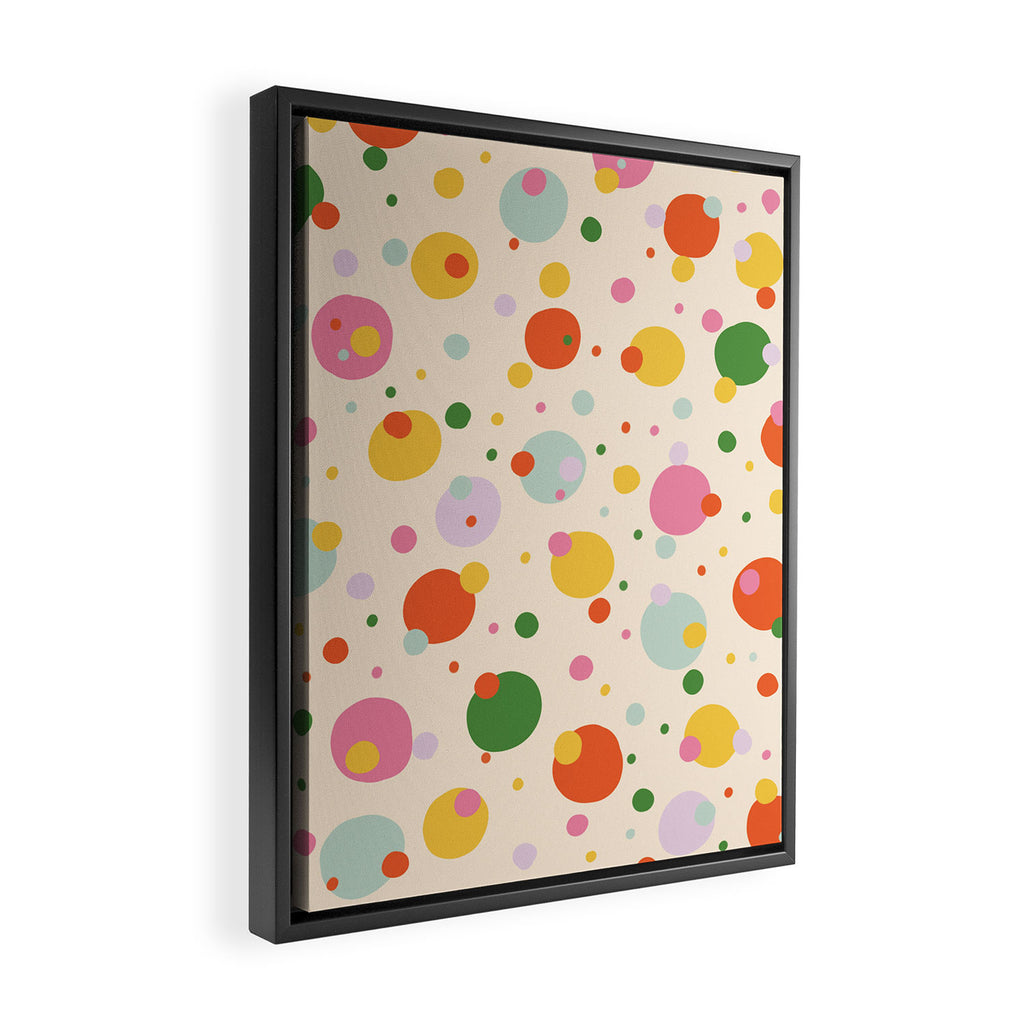 Floating circles Framed Canvas Print Gallery Image 2