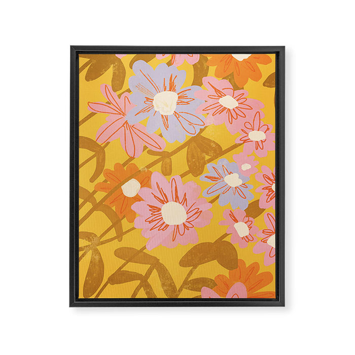 Floral 1968 Framed Canvas Print Gallery Image 1