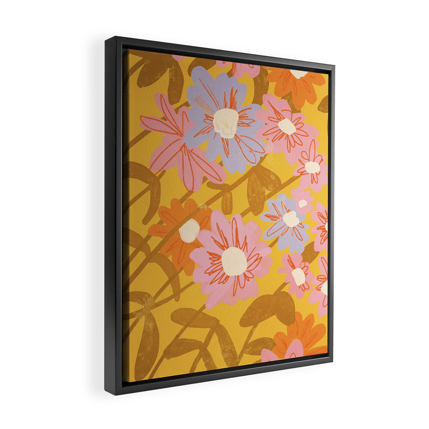 Floral 1968 Framed Canvas Print Gallery Image 2