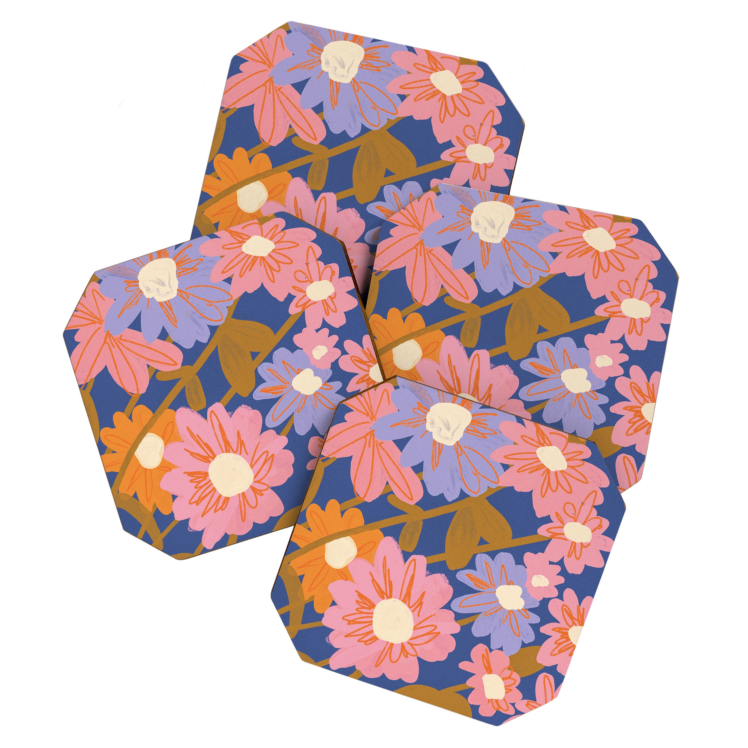 Floral 1970 Coaster Gallery Image 1