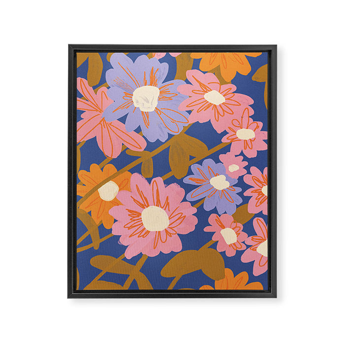 Floral 1970 Framed Canvas Print Gallery Image 1