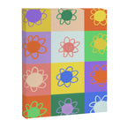 Floral checkerboard pattern Canvas Print Gallery Image 8
