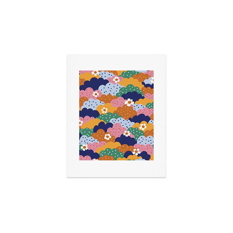 Floral cloudy pattern Art Print Gallery Image 1