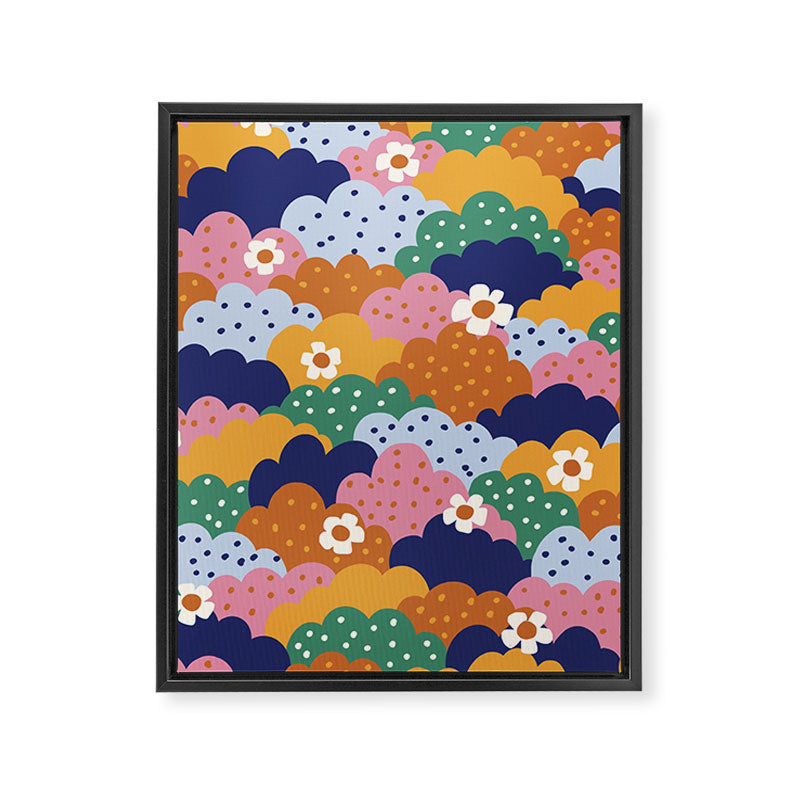 Floral cloudy pattern Framed Canvas Print Gallery Image 8