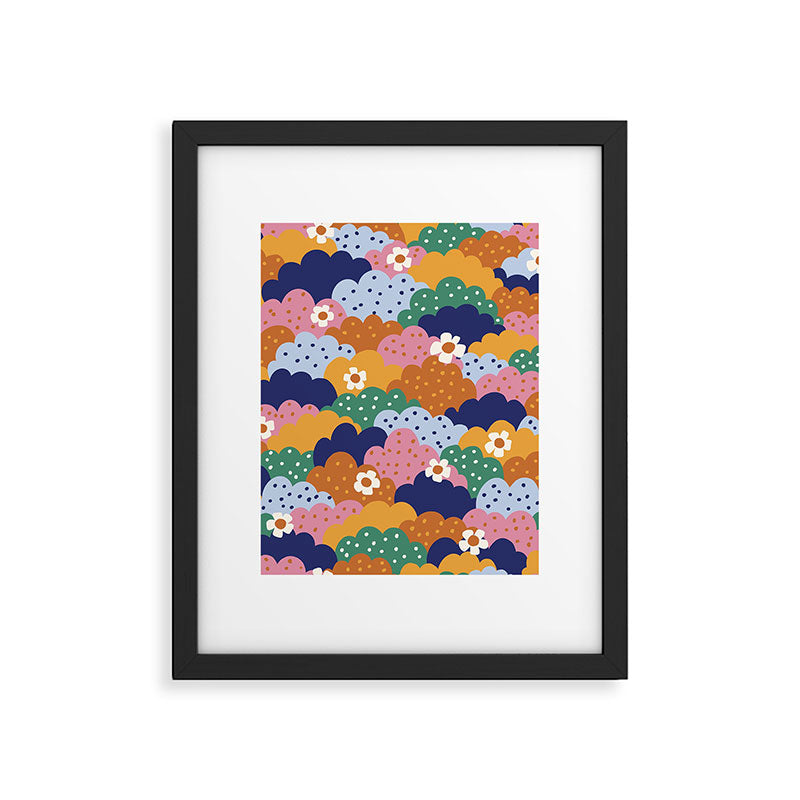 Floral cloudy pattern Framed Art Print Gallery Image 6