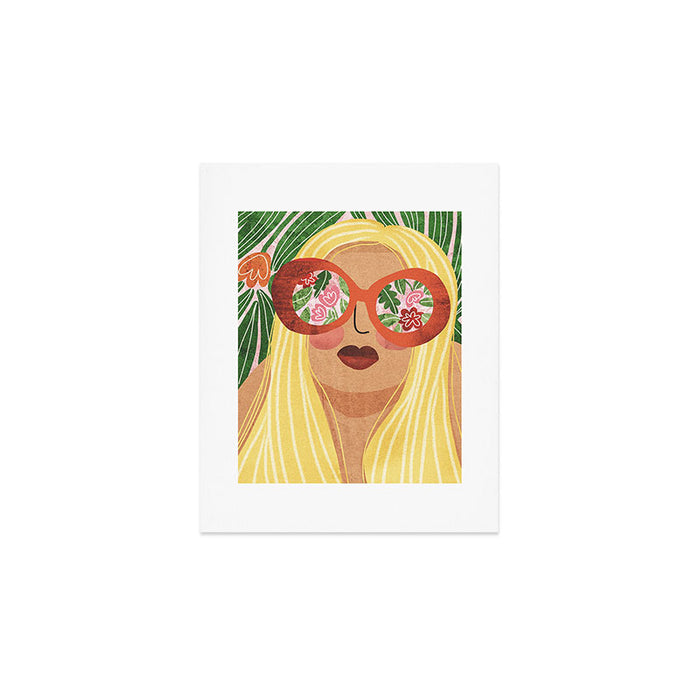 Floral Glasses Art Print Gallery Image 1
