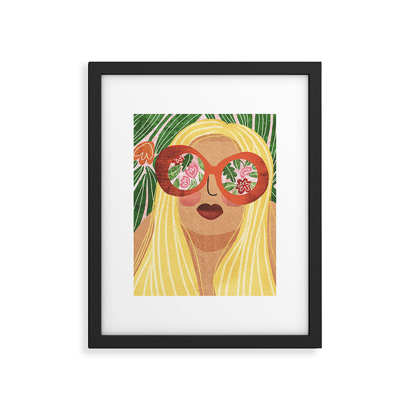 Floral Glasses Framed Art Print Gallery Image 6