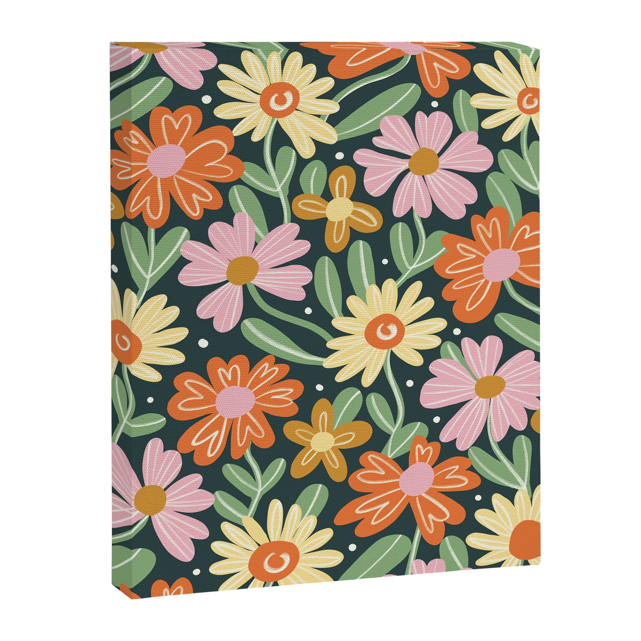 Floral Green Canvas Print Gallery Image 6