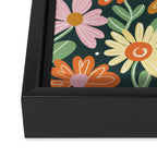Floral Green Framed Canvas Print Gallery Image 3